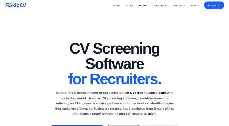 SkipCV screenshot