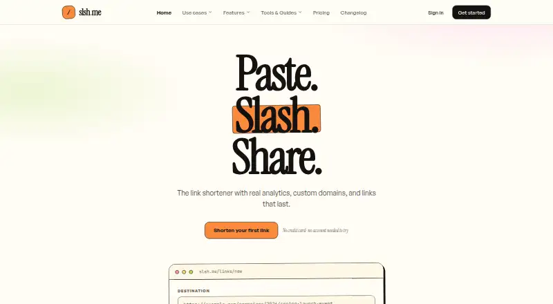 slsh.me screenshot