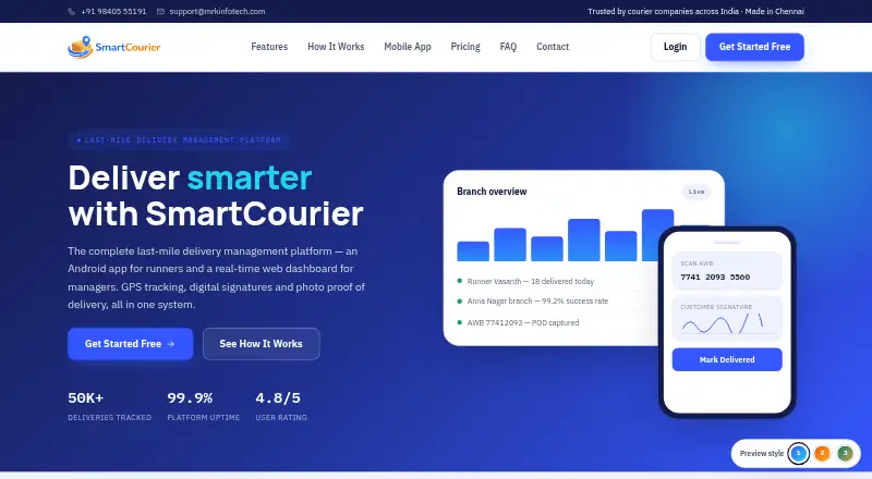 SmartCourier screenshot