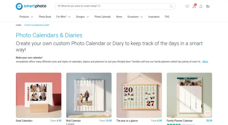 smartphoto Calendars screenshot