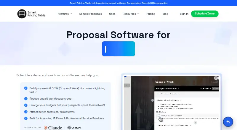Smart Pricing Table screenshot