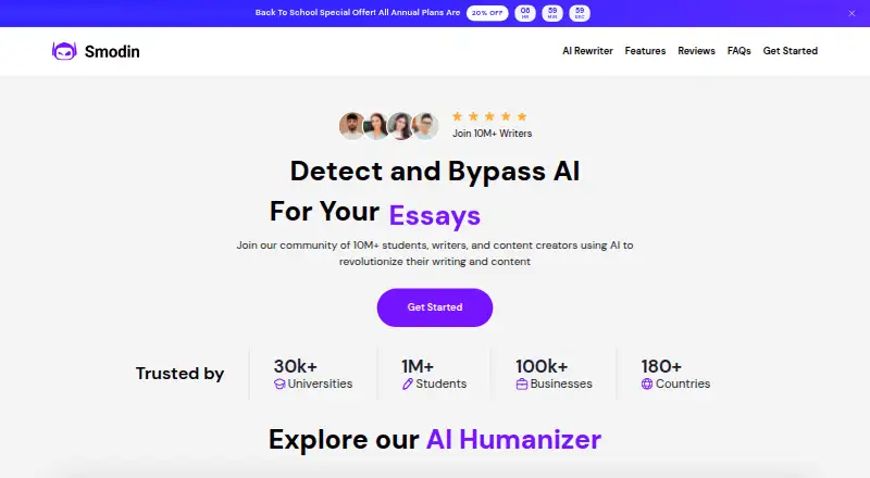 Smodin Plagiarism Checker screenshot