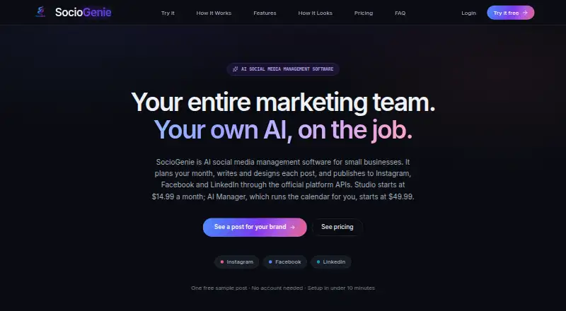SocioGenie screenshot