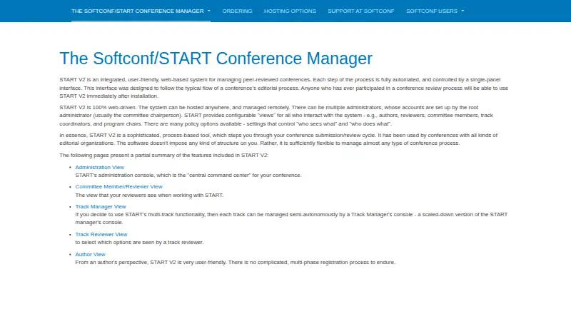 START Conference Manager screenshot