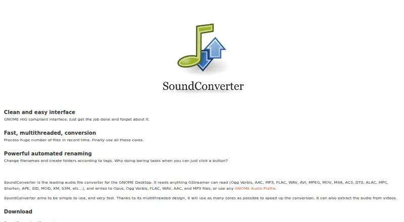 SoundConverter screenshot