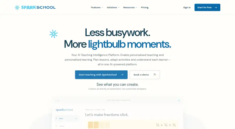 SparkSchool AI screenshot