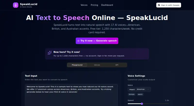 SpeakLucid screenshot
