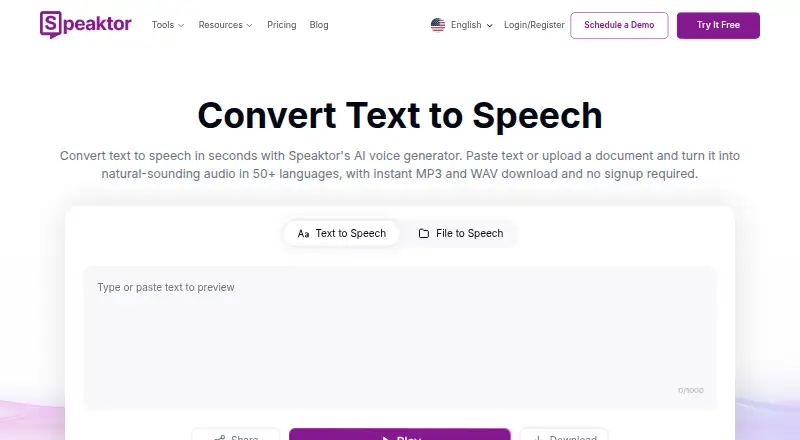 Speaktor screenshot