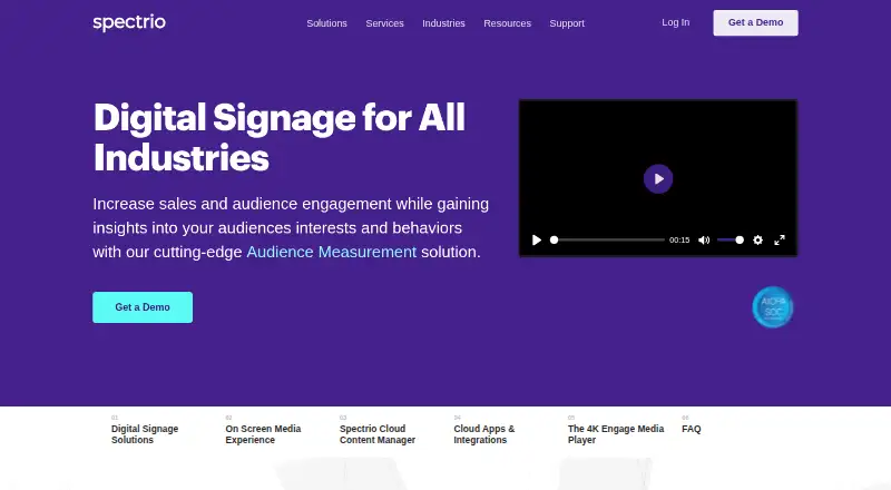Spectrio Digital Signage screenshot