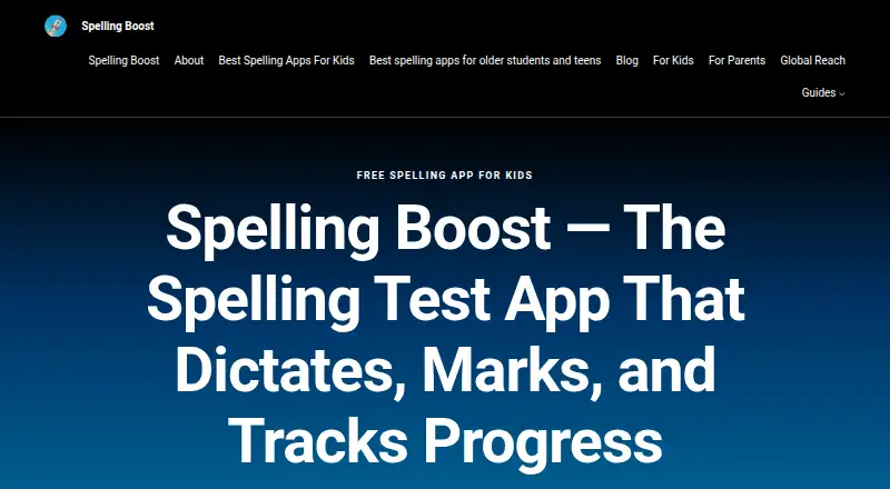 Spelling Boost screenshot