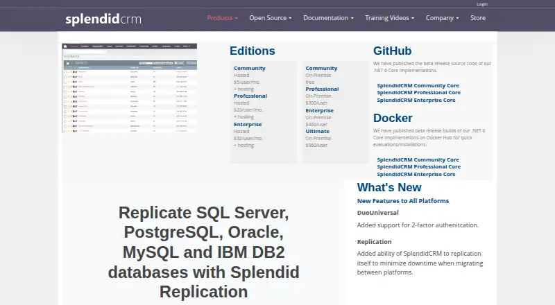 SplendidCRM screenshot