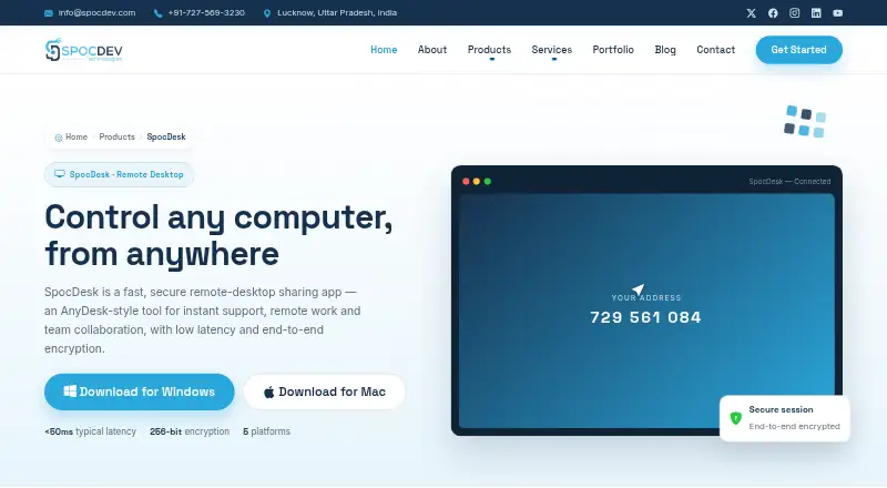 SpocDesk screenshot