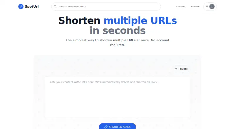 SpotUrl screenshot