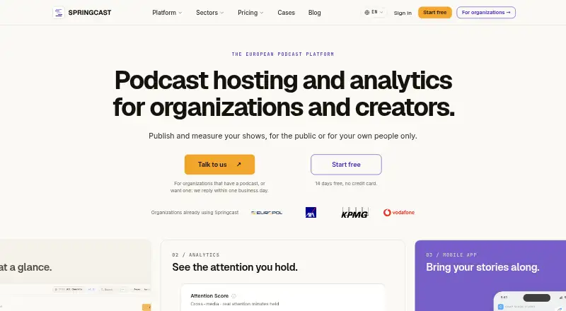 Springcast screenshot