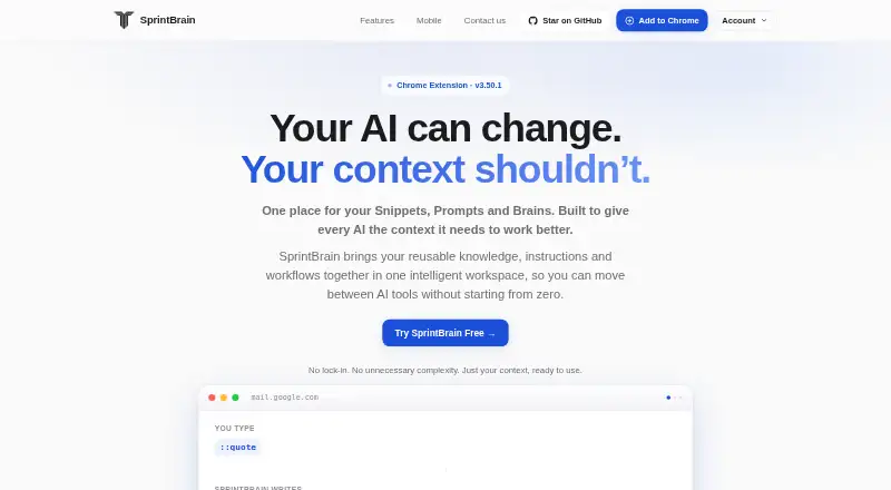 SprintBrain screenshot