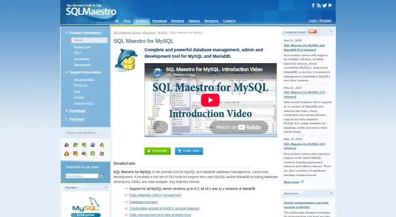 SQL Maestro for MySQL screenshot