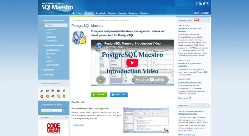PostgreSQL Maestro screenshot