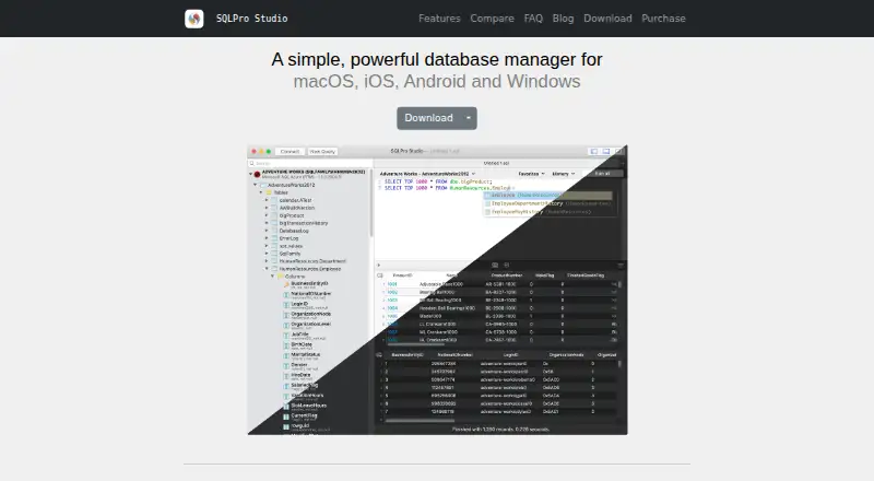 SQLPro Studio screenshot