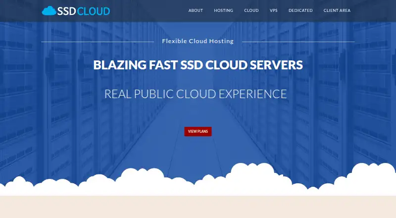 SSD Cloud Hosting screenshot