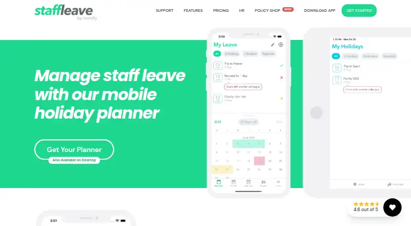 Staff Leave screenshot