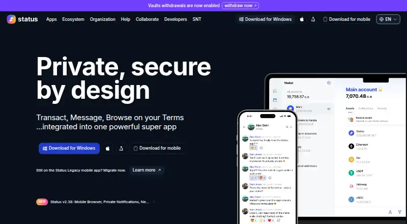 Status screenshot