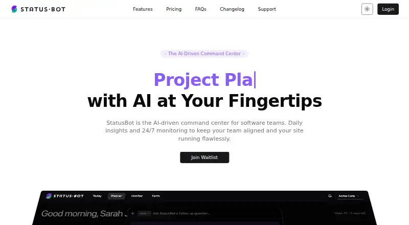 StatusBot screenshot