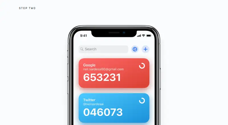 Step Two screenshot