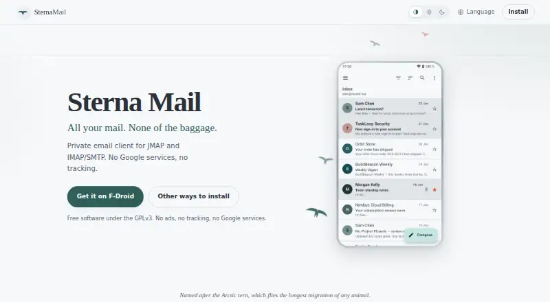 Sterna Mail screenshot