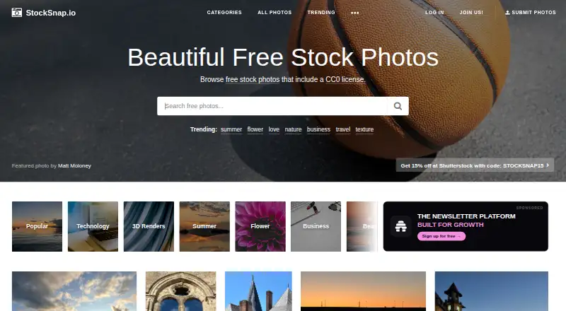 StockSnap screenshot