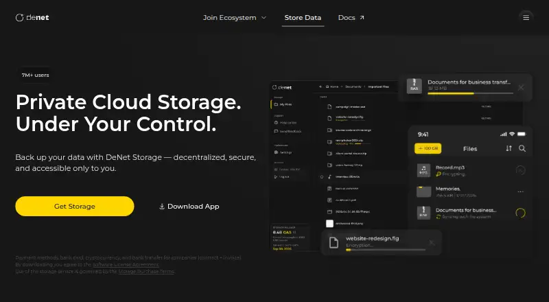 DeNet Storage screenshot