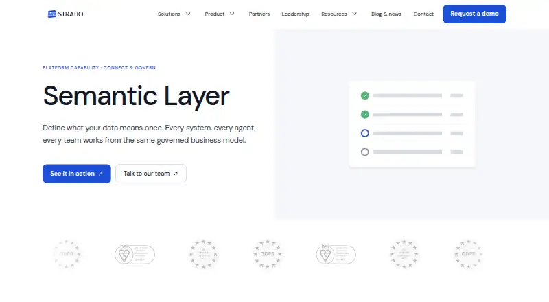Stratio Semantic Layer screenshot