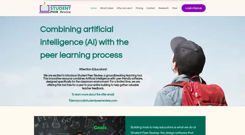 Student Peer Review screenshot