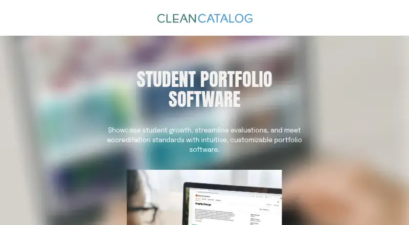 Clean Catalog Student Portfolio Software screenshot