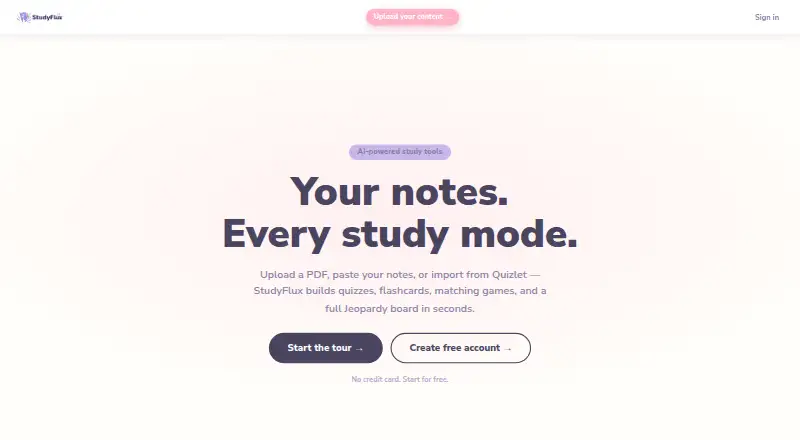 StudyFlux screenshot