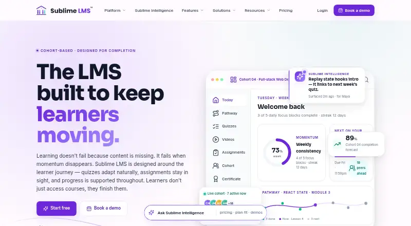 Sublime LMS screenshot