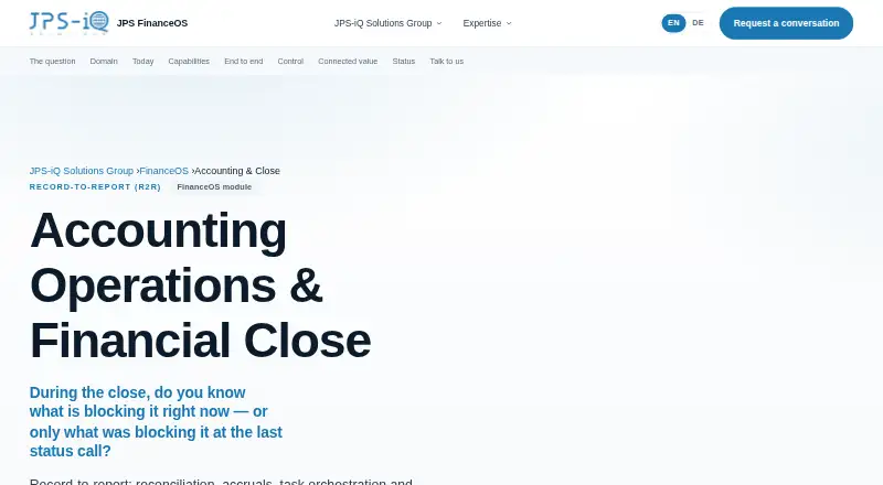 JPS FinanceOS screenshot