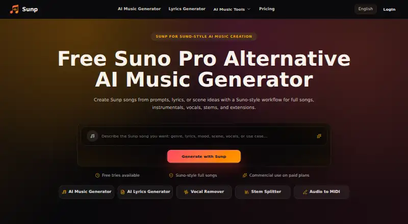 Sunp screenshot