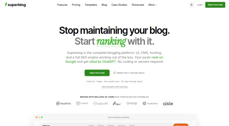 Superblog screenshot