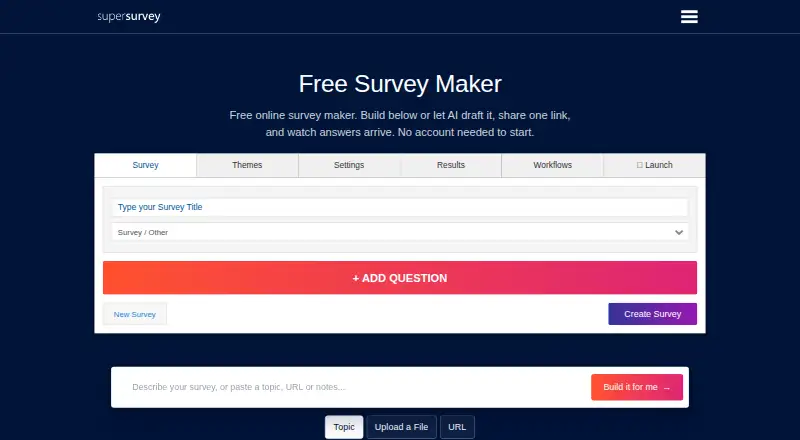 SuperSurvey screenshot