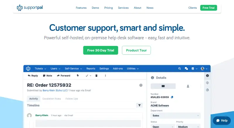 SupportPal screenshot