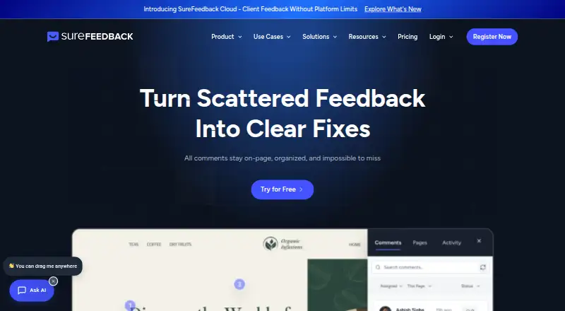 SureFeedback screenshot