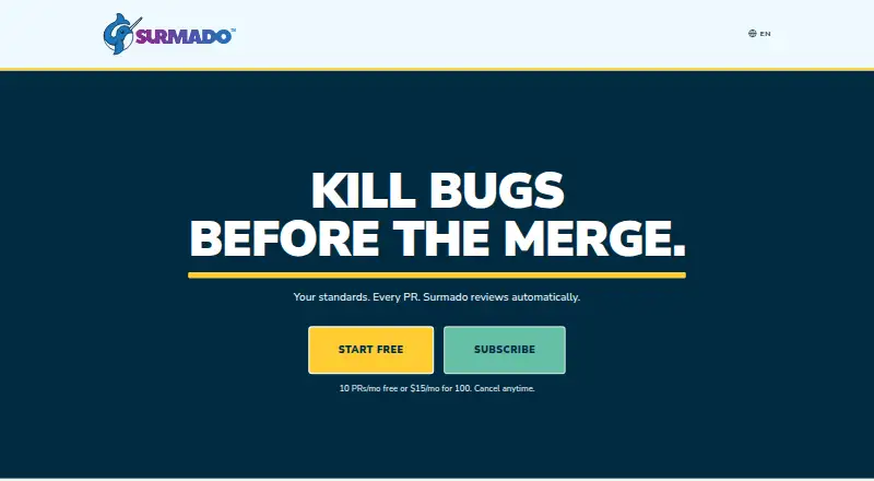 Surmado Code Review screenshot