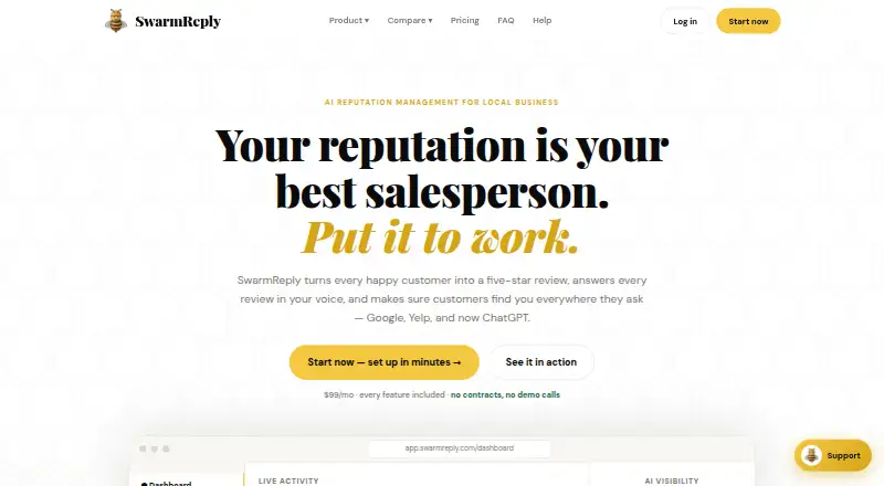SwarmReply screenshot