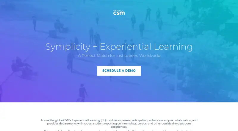 Symplicity CSM Experiential Learning screenshot