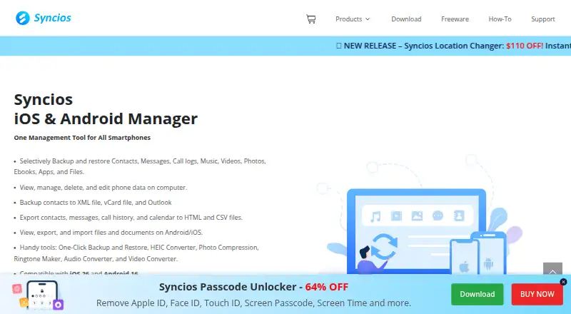 Syncios Manager screenshot