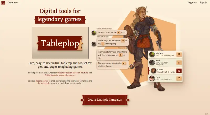 Tableplop screenshot