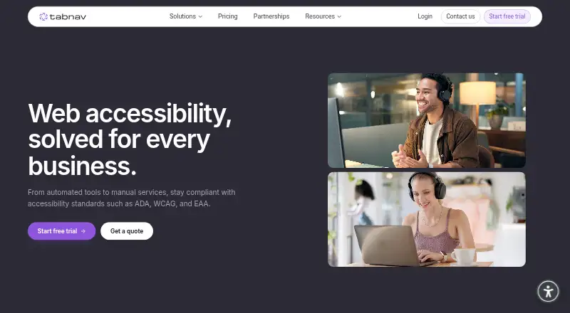 Tabnav Web Accessibility Checker screenshot