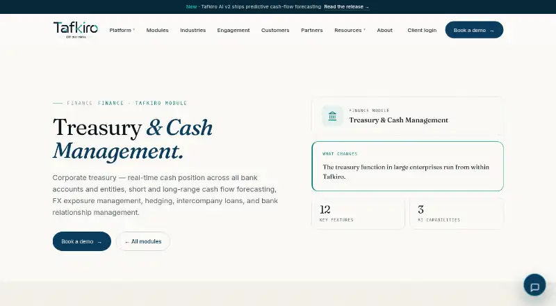 Tafkiro Treasury & Cash Management screenshot
