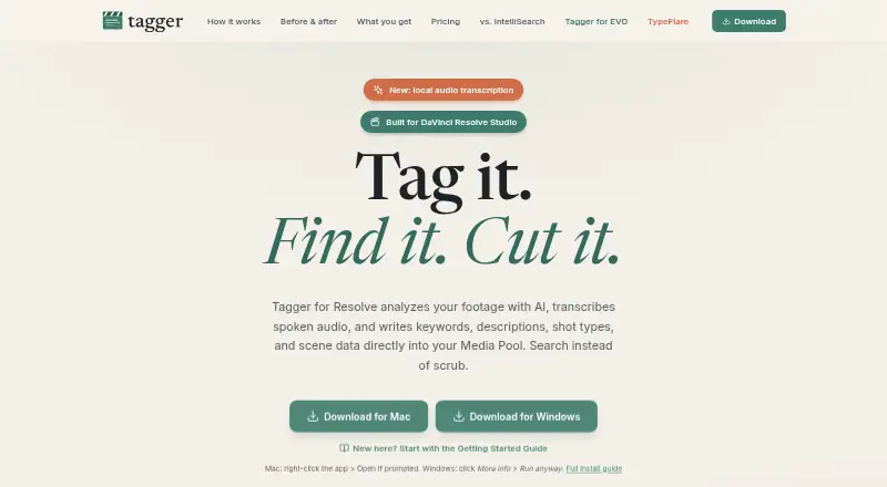 Tagger for Resolve screenshot