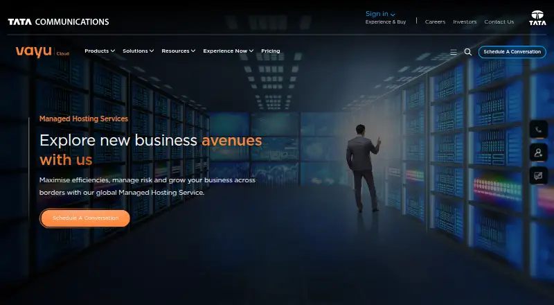 Tata Communications Dedicated Hosting screenshot